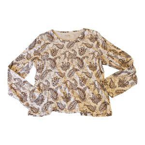 Paisley Print Long Sleeve Top